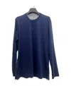 Brunello Cucinelli T-shirt With Round Neck And Long Sleeves In Blue