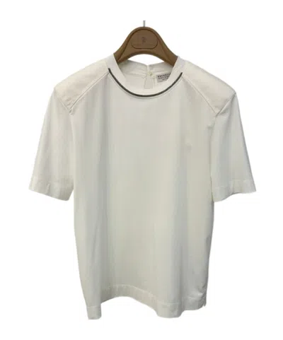 Brunello Cucinelli T-shirt With Round Neck And Short Sleeves In Gray