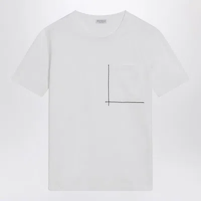 BRUNELLO CUCINELLI BRUNELLO CUCINELLI T-SHIRT WITH SHINY POCKET