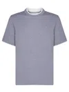 Brunello Cucinelli Grey Cotton T-shirt In Gray
