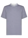 Brunello Cucinelli Grey Cotton T-shirt In Gray