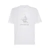 Brunello Cucinelli Cotton Anamnesis Print T-shirt In White