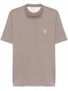 Brunello Cucinelli Men Crew Neck T-shirt With Printed Logo