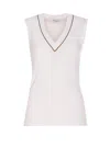 Brunello Cucinelli Stretch-cotton V-neck Top