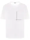 Brunello Cucinelli White Cotton T-shirt With Shiny Pocket Women