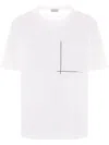 Brunello Cucinelli White Cotton T-shirt With Shiny Pocket Women