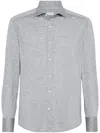 Brunello Cucinelli Stretch-cotton Chevron Slim-fit Shirt
