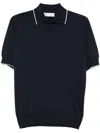 Brunello Cucinelli Blue Fitted Cotton T-shirt With Refined Detailing