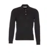 Brunello Cucinelli Ribbed-knit Polo Shirt In Black