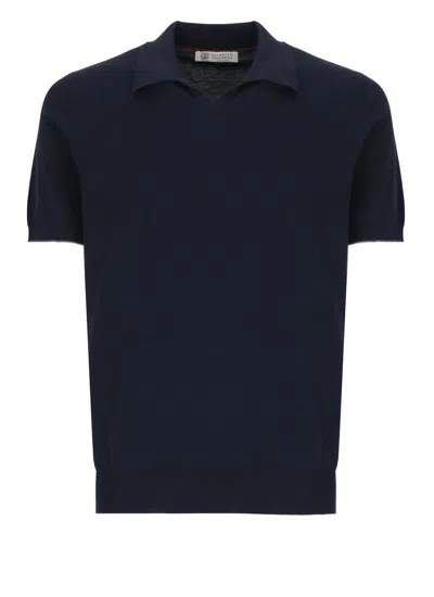 Brunello Cucinelli T-shirts And Polos In Blue