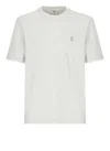 Brunello Cucinelli Men Cotton Jersey Crew-neck T-shirt With Logo And Faux-layering In White