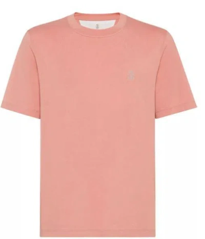 Brunello Cucinelli Cotton T-shirts And Polo In Orange