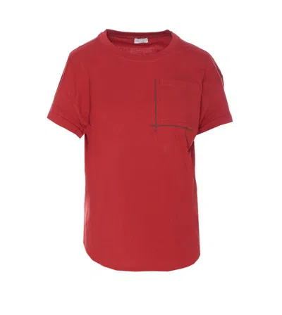 Brunello Cucinelli T-shirts And Polos In Red