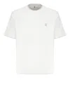 Brunello Cucinelli Cotton Jersey Crew Neck T-shirt With Logo In White
