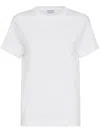 Brunello Cucinelli Cashmere-blend Knit Lurex T-shirt In White