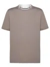 Brunello Cucinelli Relaxed Fit Short-sleeved Crew Neck T-shirt In Beige