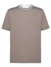 Brunello Cucinelli Relaxed Fit Short-sleeved Crew Neck T-shirt In Beige