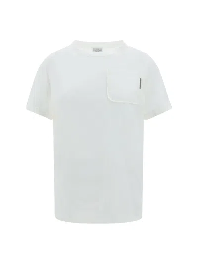 Brunello Cucinelli T-shirts In Bianco