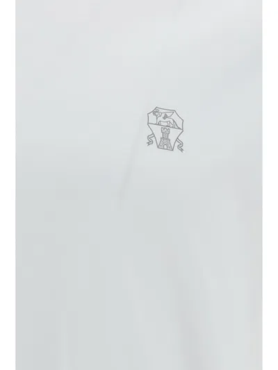 Brunello Cucinelli T-shirts In Perla Bianco Grigio