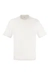 Brunello Cucinelli Men's Slim Fit Crew-neck T-shirt In Bianco+perla