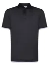 Brunello Cucinelli Button-fastening Cotton Polo Shirt In Black
