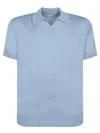 Brunello Cucinelli Sky Blue Polo Shirt In Blue