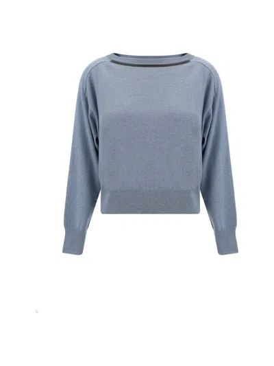 Brunello Cucinelli Sweater In Blue