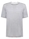 Brunello Cucinelli Double Layer Crewneck T-shirt In Grey