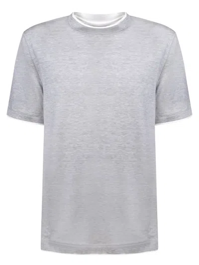 Brunello Cucinelli T-shirts In Gray