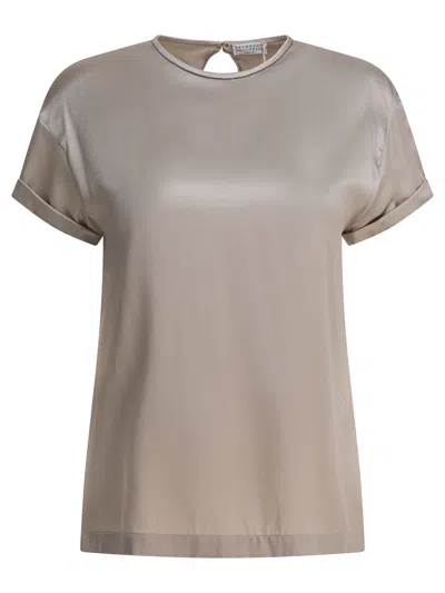 Brunello Cucinelli T-shirts Silver