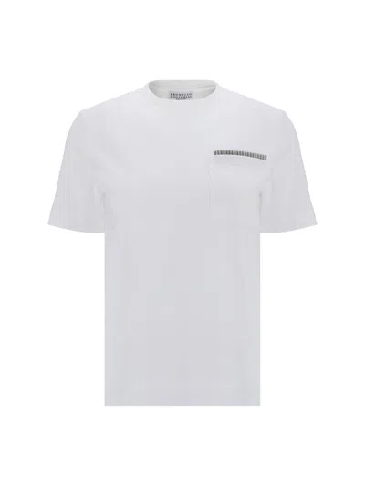 Brunello Cucinelli Monili-chain Detail T-shirt In White