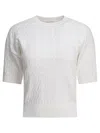 Brunello Cucinelli Crew Neck Short Sleeve Knit Top
