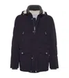 Brunello Cucinelli Hooded Down Jacket With Adjustable Back Slits In Black