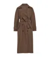 Brunello Cucinelli Brown Water-resistant Taffeta Shiny Details Trench Coat In Brown