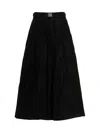 BRUNELLO CUCINELLI TAFFETA SKIRT SKIRTS BLACK