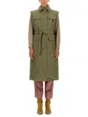 Brunello Cucinelli Taffeta Trench Coat In Military Green