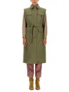 Brunello Cucinelli Taffeta Trench Coat In Military Green