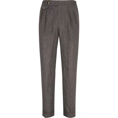 Brunello Cucinelli Tailor Fit Trousers In Anthracite