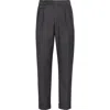 Brunello Cucinelli Pressed-crease Tapered Trousers In Anthracite