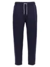 Brunello Cucinelli Tailored Black Joggers With Adjustable Waist In Blue