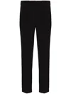 Brunello Cucinelli Elasticated Waist Cropped Trousers In Black