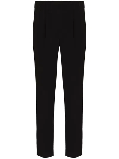 BRUNELLO CUCINELLI BRUNELLO CUCINELLI TAILORED BLACK PANTS WITH FABRIC BLEND
