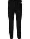Brunello Cucinelli Slim Fit Trousers With Belt Loops And Side Pockets In Black