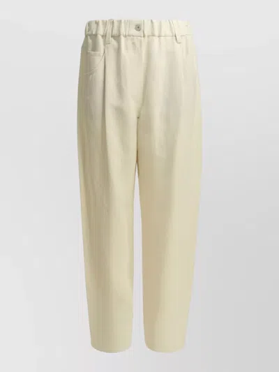 Brunello Cucinelli Tailored Casual Shorts Featuring Belt Loops In White