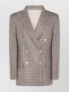Brunello Cucinelli Tailored Checked Double-breasted Jacket
