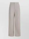 Brunello Cucinelli Tailored Corduroy Wide Leg Pants In Neutral