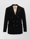 Brunello Cucinelli Tailored Cotton Cashmere Blazer With Double Vent In Black