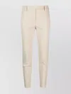 Brunello Cucinelli Tailored Cotton Trousers Belt Loops In Neutral