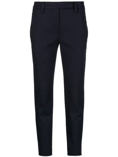 Brunello Cucinelli Tailored Crop Trousers By  In Blue