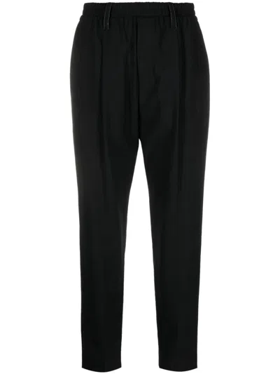 Brunello Cucinelli Tailored Cropped Trousers In Black
